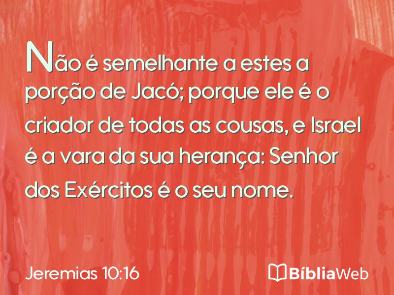Jeremias 10:16 em imagem para compartilhar
