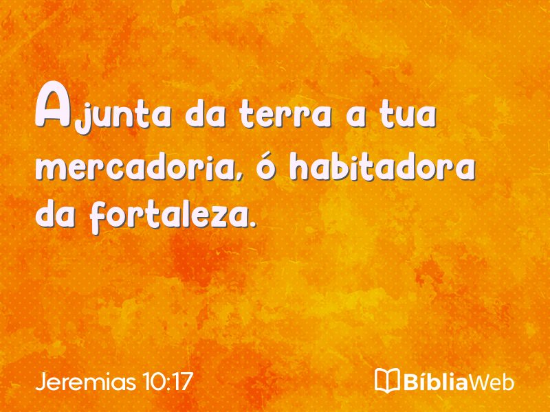 Jeremias 10:17 em imagem para compartilhar