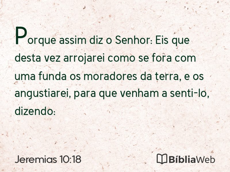 Jeremias 10:18 em imagem para compartilhar
