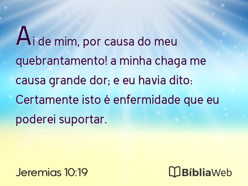 Jeremias 10:19 em imagem para compartilhar