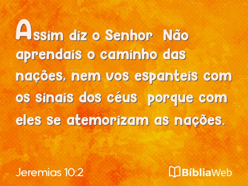 Jeremias 10:2 em imagem para compartilhar