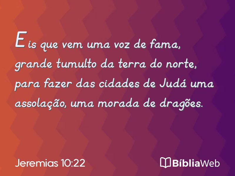 Jeremias 10:22 em imagem para compartilhar