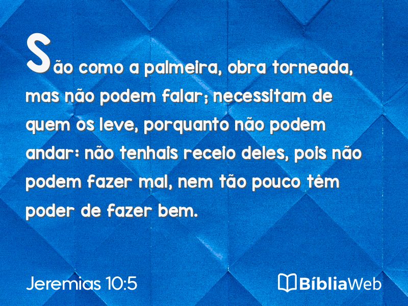Jeremias 10:5 em imagem para compartilhar