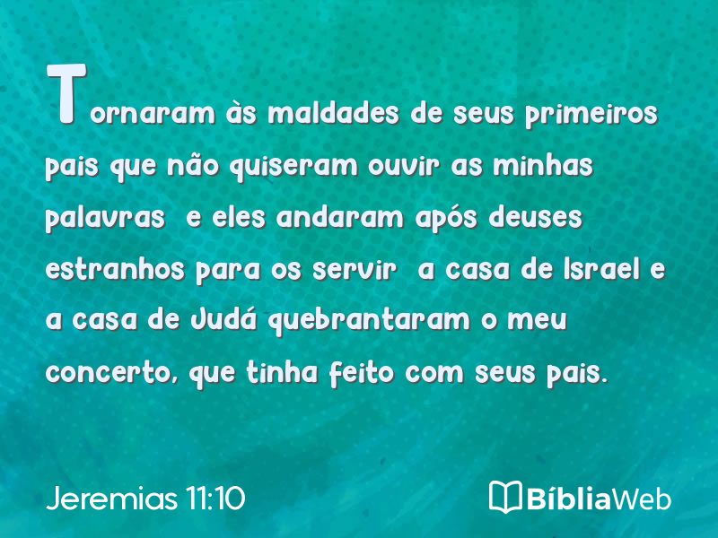 Jeremias 11:10 em imagem para compartilhar
