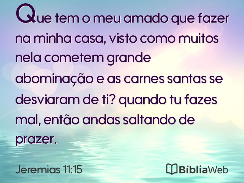 Jeremias 11:15 em imagem para compartilhar