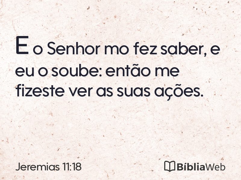 Jeremias 11:18 em imagem para compartilhar
