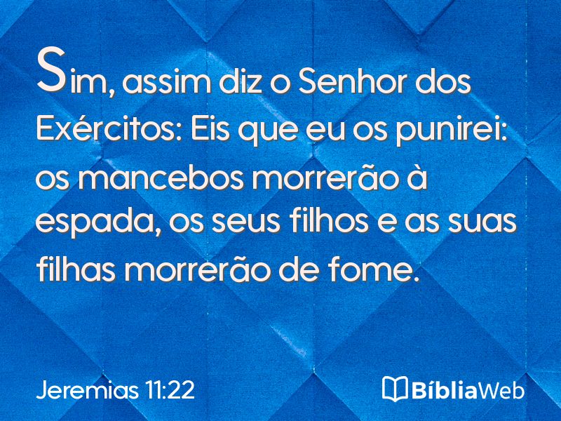 Jeremias 11:22 em imagem para compartilhar