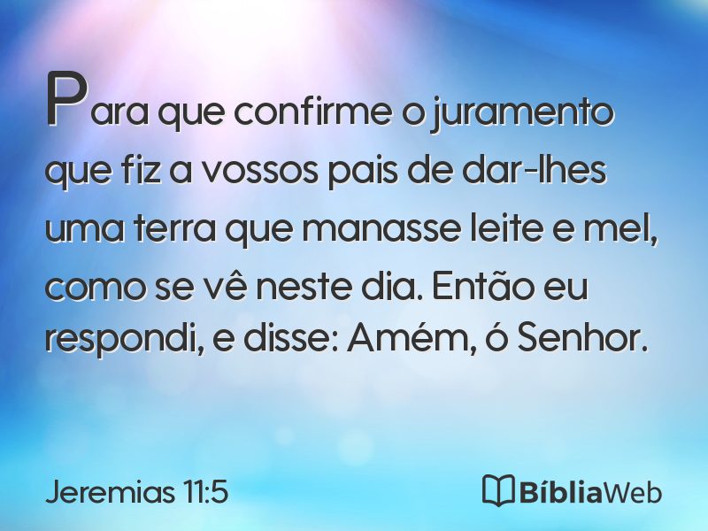 Jeremias 11:5 em imagem para compartilhar