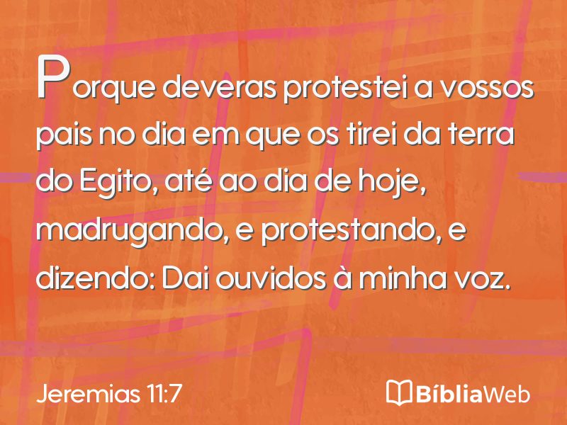 Jeremias 11:7 em imagem para compartilhar