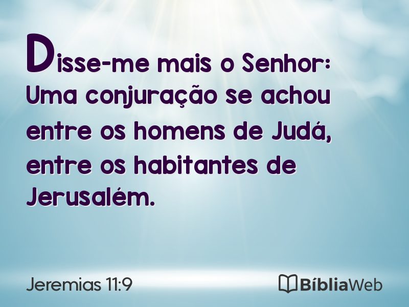 Jeremias 11:9 em imagem para compartilhar