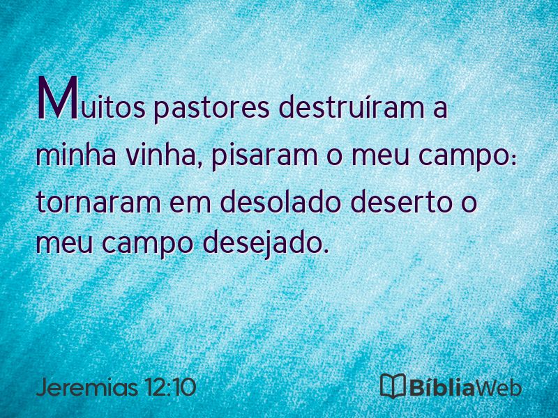 Jeremias 12:10 em imagem para compartilhar