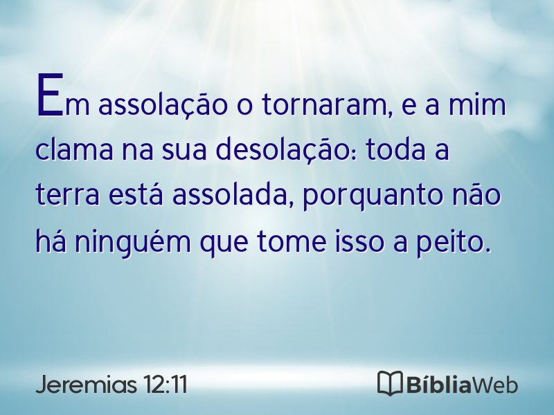 Jeremias 12:11 em imagem para compartilhar