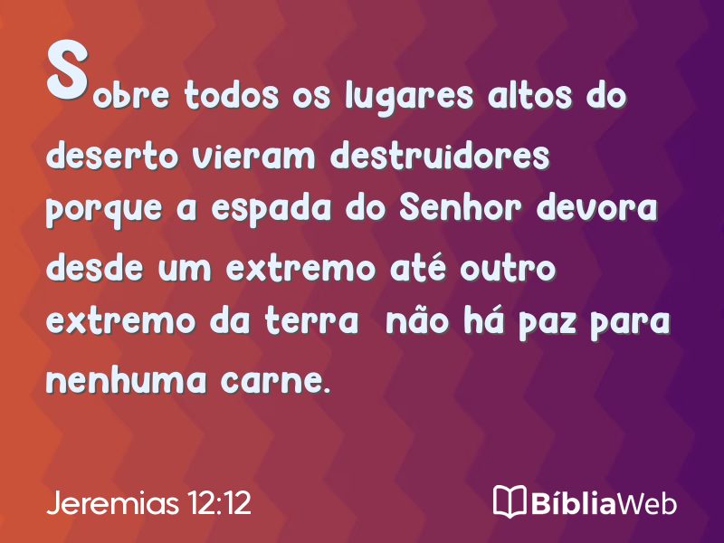 Jeremias 12:12 em imagem para compartilhar