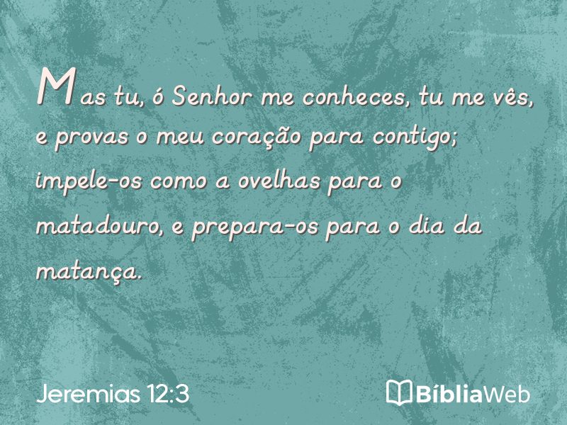 Jeremias 12:3 em imagem para compartilhar