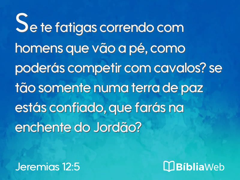 Jeremias 12:5 em imagem para compartilhar