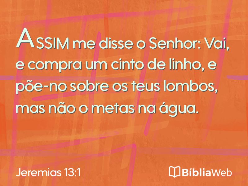 Jeremias 13:1 em imagem para compartilhar