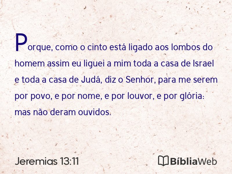 Jeremias 13:11 em imagem para compartilhar