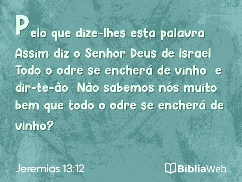 Jeremias 13:12 em imagem para compartilhar
