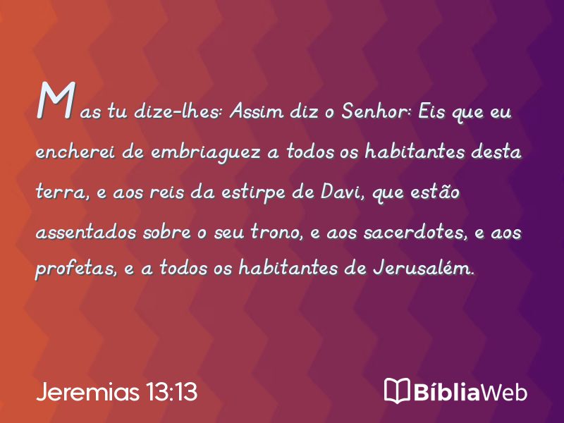Jeremias 13:13 em imagem para compartilhar