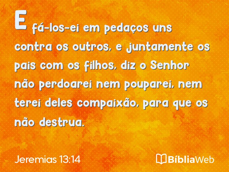 Jeremias 13:14 em imagem para compartilhar