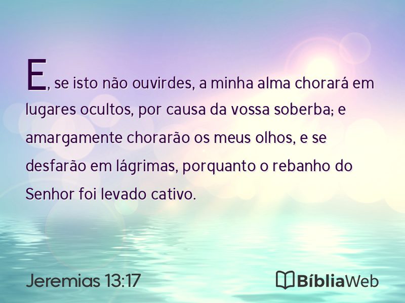 Jeremias 13:17 em imagem para compartilhar