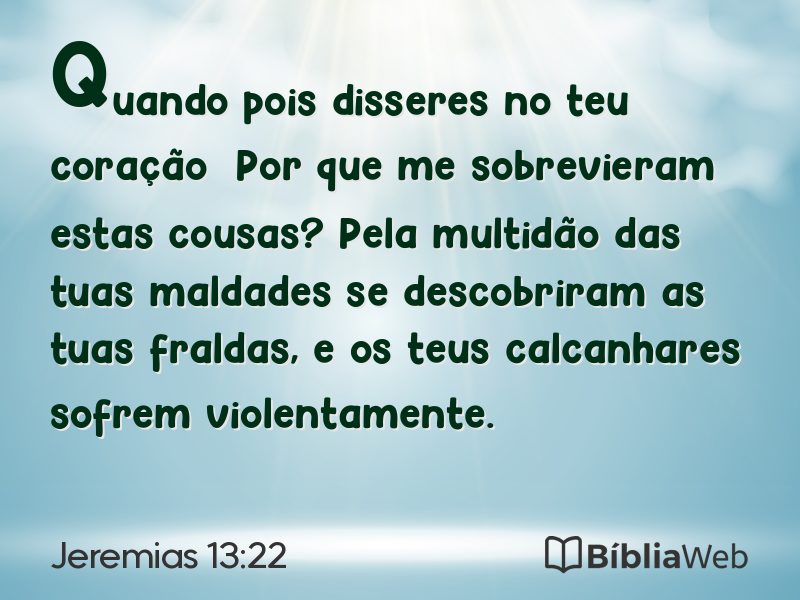 Jeremias 13:22 em imagem para compartilhar