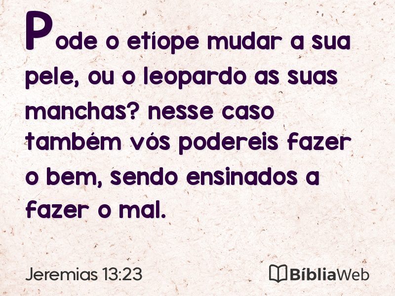 Jeremias 13:23 em imagem para compartilhar