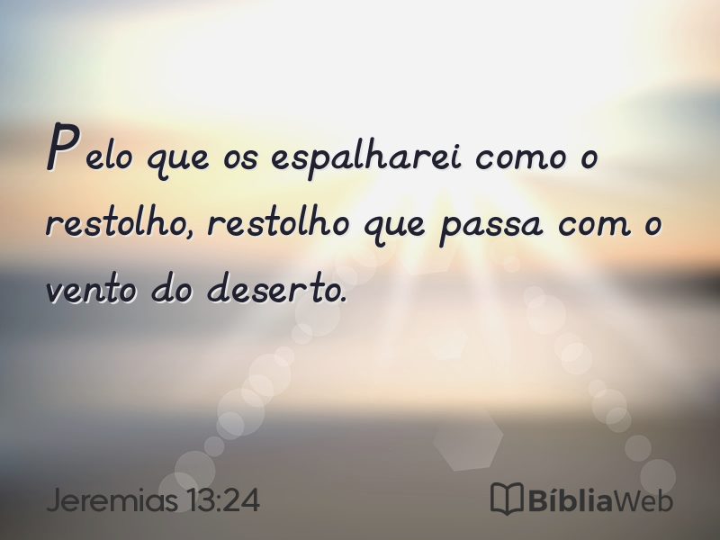 Jeremias 13:24 em imagem para compartilhar