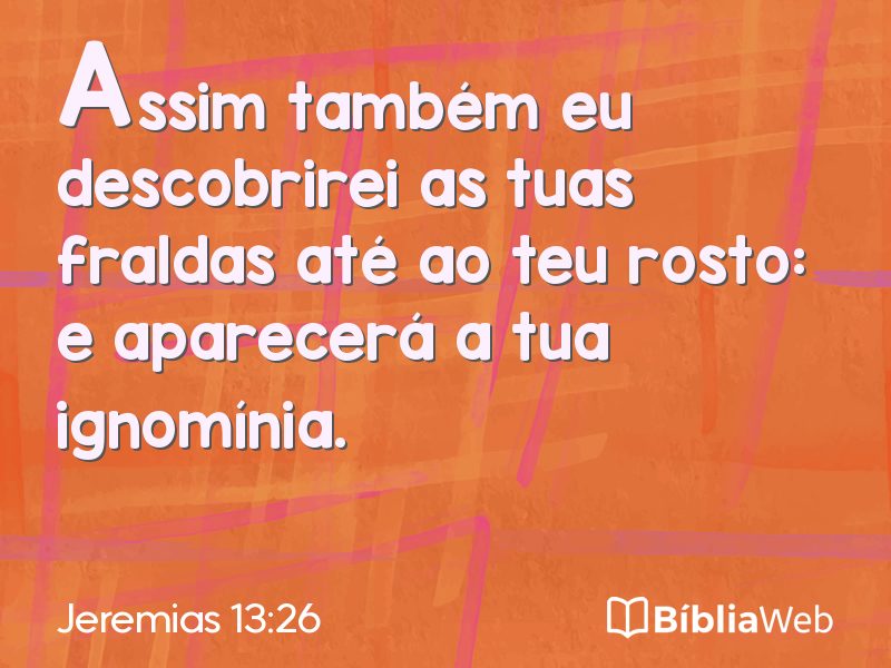 Jeremias 13:26 em imagem para compartilhar