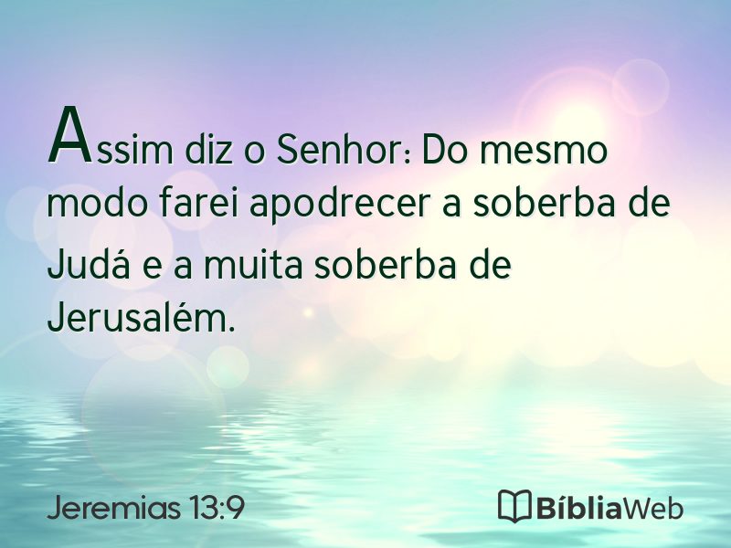 Jeremias 13:9 em imagem para compartilhar