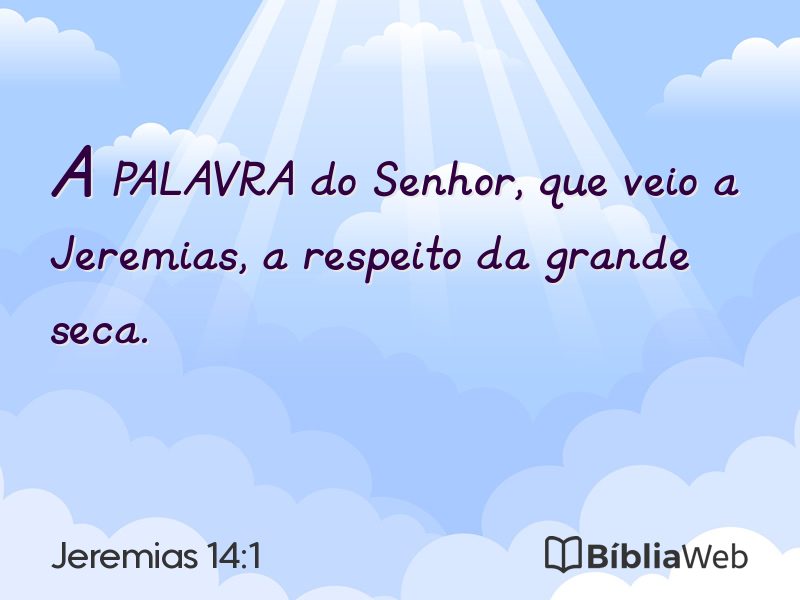 Jeremias 14:1 em imagem para compartilhar
