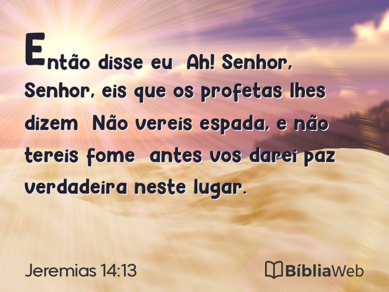 Jeremias 14:13 em imagem para compartilhar