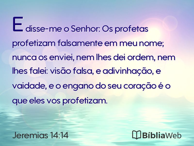 Jeremias 14:14 em imagem para compartilhar