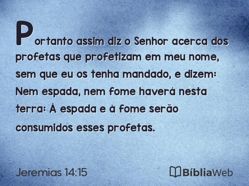 Jeremias 14:15 em imagem para compartilhar