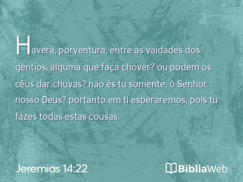 Jeremias 14:22 em imagem para compartilhar