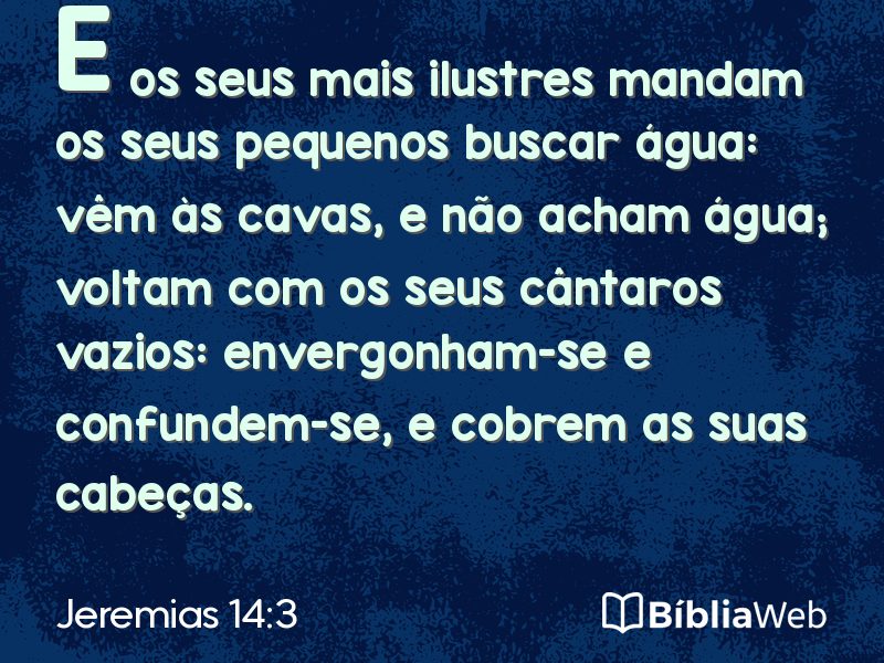 Jeremias 14:3 em imagem para compartilhar