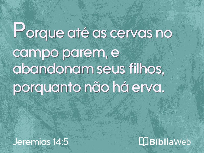 Jeremias 14:5 em imagem para compartilhar
