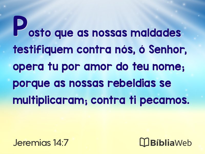 Jeremias 14:7 em imagem para compartilhar