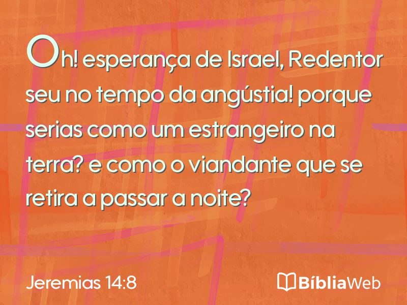 Jeremias 14:8 em imagem para compartilhar
