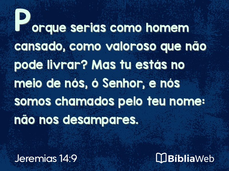 Jeremias 14:9 em imagem para compartilhar
