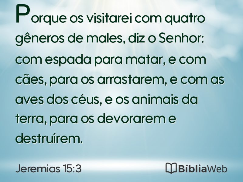 Jeremias 15:3 em imagem para compartilhar