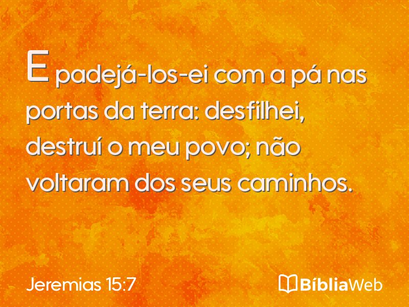 Jeremias 15:7 em imagem para compartilhar