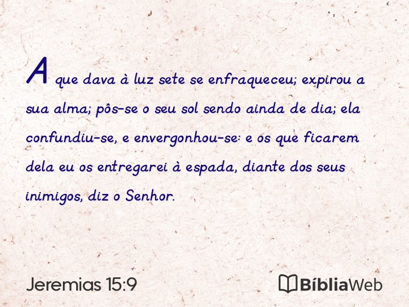 Jeremias 15:9 em imagem para compartilhar