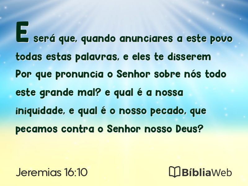 Jeremias 16:10 em imagem para compartilhar