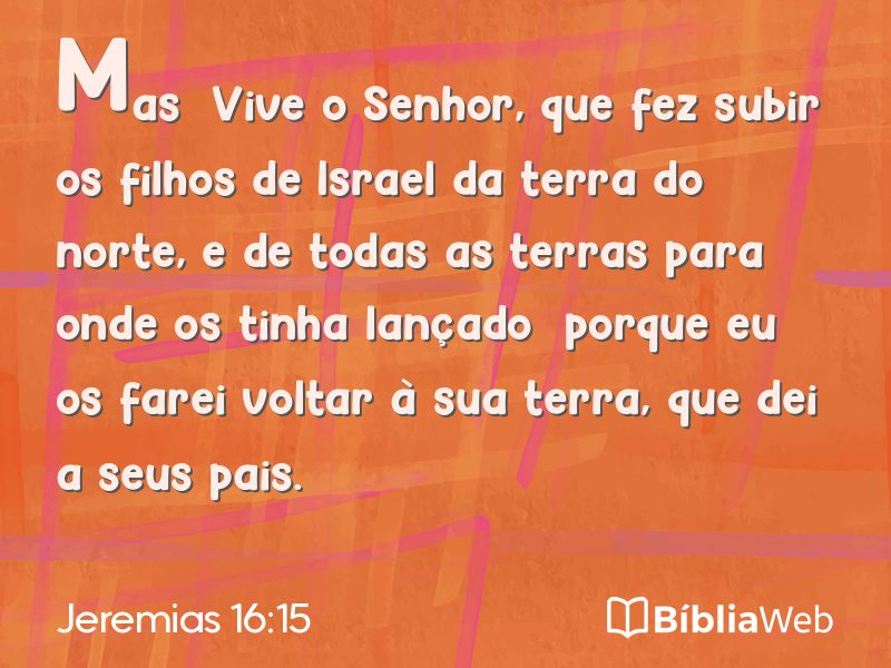 Jeremias 16:15 em imagem para compartilhar