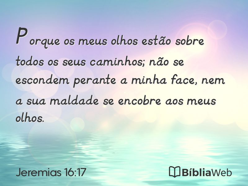 Jeremias 16:17 em imagem para compartilhar