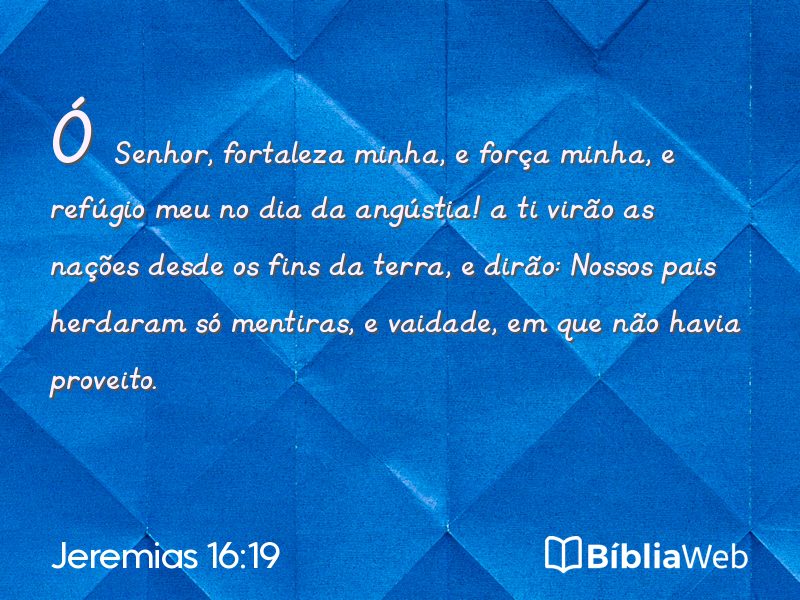 Jeremias 16:19 em imagem para compartilhar