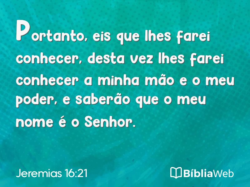 Jeremias 16:21 em imagem para compartilhar