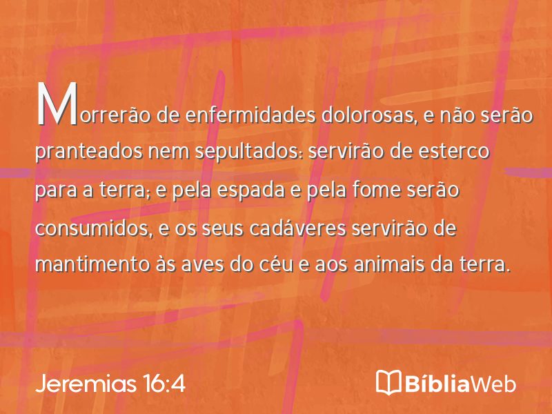 Jeremias 16:4 em imagem para compartilhar