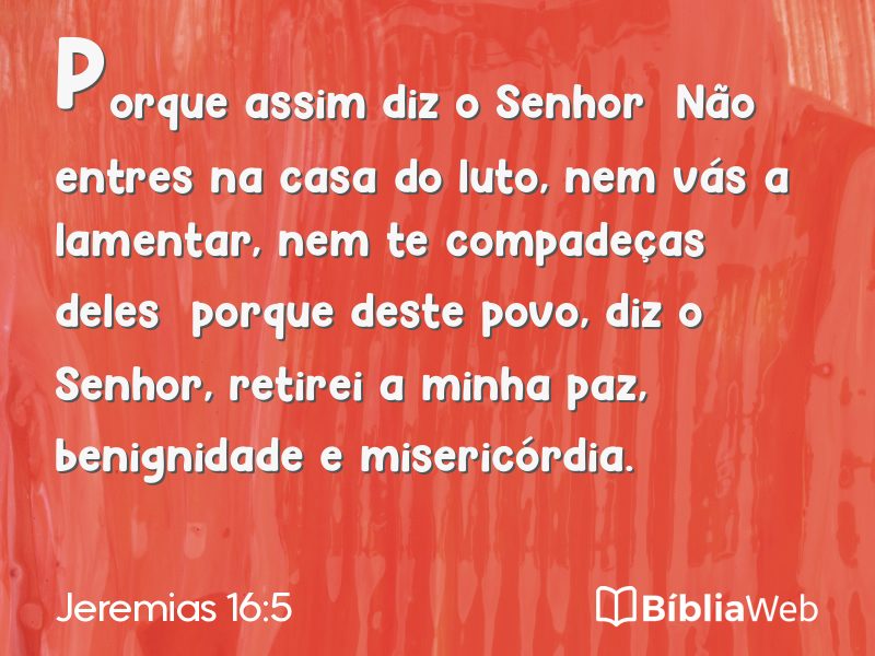 Jeremias 16:5 em imagem para compartilhar